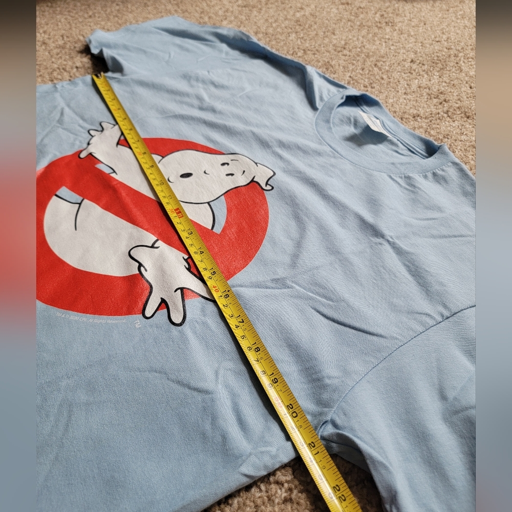 NWOT Ghostbusters Shirt Classic Logo Light Blue Short Sleeve Large - Picture 2 of 3